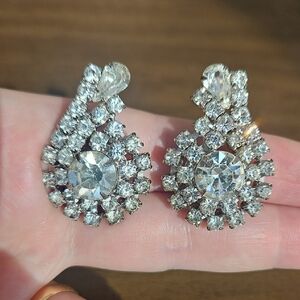 Sparkling Silver Crystal Earrings